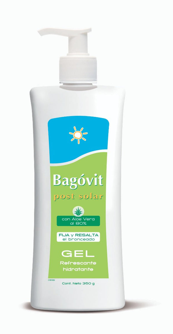 Bagovit Post Solar Hydrating Gel Aloe Vera 350Gr/11.83Oz: Non-Greasy, Lightweight, Fast Absorbing & Hypoallergenic Gel