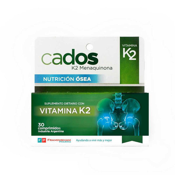 Cados Dietary Supplement with Natural Vitamin K2: 30 Tablets per Pack for Strengthening Bones, Reducing Arterial Calcification, and More!
