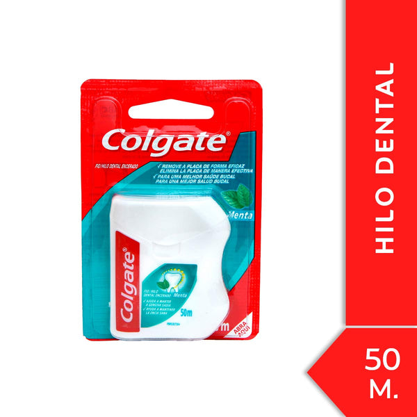 Colgate Original Mint Dental Floss (50 Meters) - Strong & Reliable PTFE Fiber, Waxed for Easy Gliding