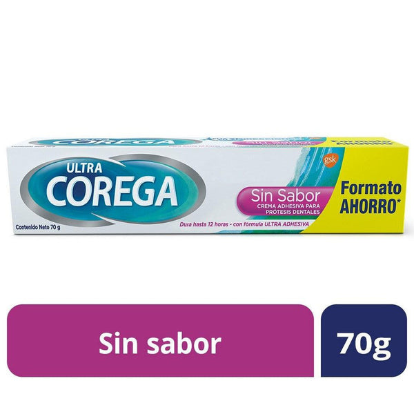 Corega Zinc-Free Ultra Cream Adhesive for Dental Prosthetics (70Gr / 2.46Oz) - Non-Toxic, Hypoallergenic, Easy to Apply & Remove