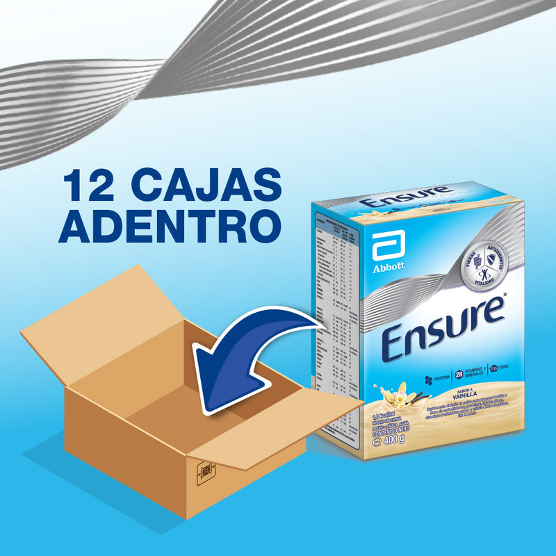 Ensure Vanilla 400: Gluten and Lactose-Free Balanced Nutrition Supplement with 28 Vitamins and Minerals 400Gr / 13.52Oz
