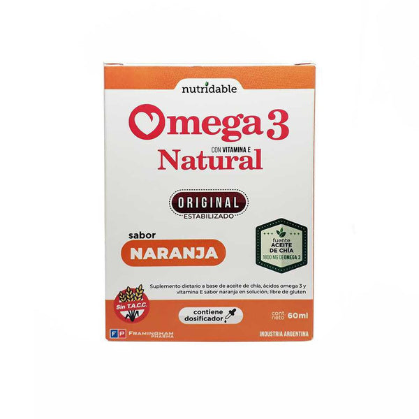 Framingham Omega3 Orange Flavor Dietary Supplement (60Ml / 2.02Fl Oz): Natural Source of Omega-3, Gluten Free, Non-GMO