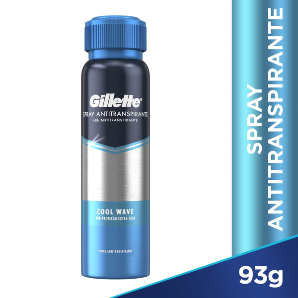 Gillette Cool Wave Invisible Antiperspirant Spray Deodorant (93Gr / 3.3 Oz): Long-Lasting Protection, Alcohol-Free, Hypoallergenic, Refreshing Scent & Affordable Price