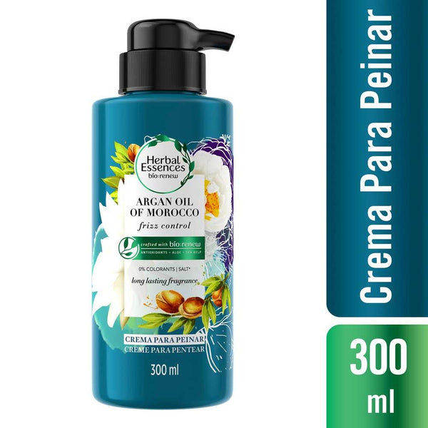 Herbal Essences Styling Cream Bio Renew - 300ml / 10.14Fl Oz - with Morocco Argan Oil for Frizz Control & Volume