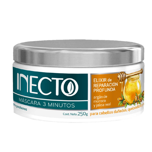 Inecto Deep Repair Elixir Mask Blend with Morocco Argan(250ml/8.45fl oz) - Anti-Frizz, Natural Shine, No Residue, Easy to Apply, Smoothness & Softness