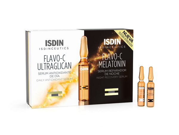 Isdin Isdinceuctis Day & Night 10 Ampoules - SPF50+, Antioxidants, Hyaluronic Acid, Non-Comedogenic, Hypoallergenic