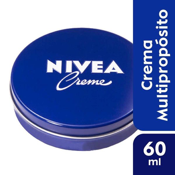 Nivea Creme Cream Can: 60ml / 2.02Fl Oz Long-Lasting Hydration for All Skin Types - Dermatologically Tested, Non-Greasy, Fragrance-Free & Affordable