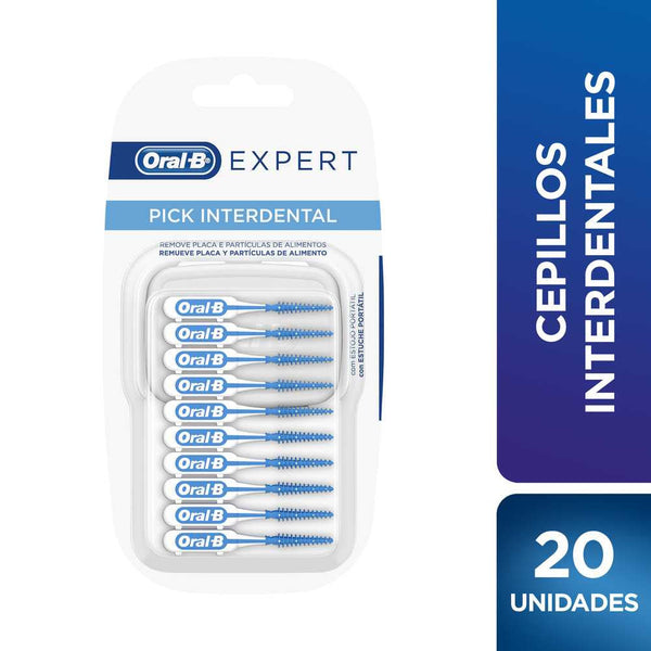 Oral B Expert Interdental Brushes Kit + Case (20 Units Ea.) - Allergy Warning
