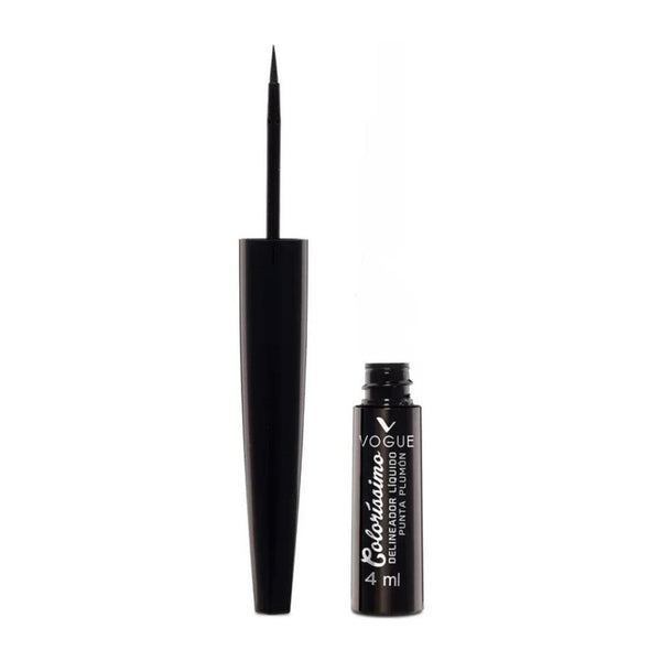 Vogue Colorissimo Liquid Eyeliner Black - Long-Lasting, Waterproof, Smudge-Proof and Cruelty-Free (4ml / 0.13fl Oz)